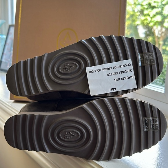 Ash Yes Shearling-Cuff Wedge Boot Topo Size 40 - Picture 11 of 14